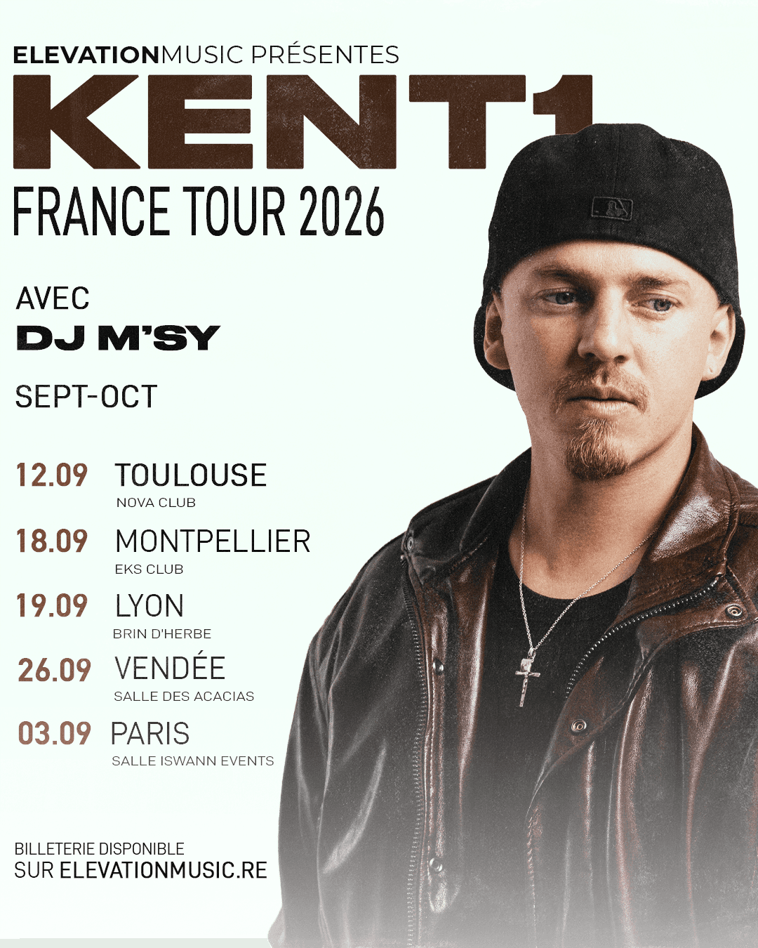 Affiche officielle — KENT1 France Tour 2026, Toulouse
